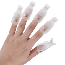 Load image into Gallery viewer, 20-Piece Set: Plastic Acrylic Nail Art Soak Off Cap Clip UV Gel Polish Remover Wrap Tool