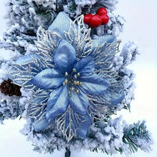 Load image into Gallery viewer, 20-Pieces: Artificial Poinsettia Flowers Christmas Ornament