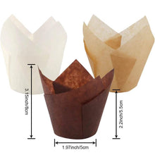 Load image into Gallery viewer, 200-Piece:Tulip Cupcake Baking Cups