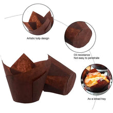 Load image into Gallery viewer, 200-Piece:Tulip Cupcake Baking Cups