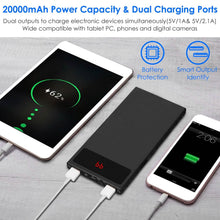 Load image into Gallery viewer, 20,000mAh Power Bank Ultra-thin External Battery Pack