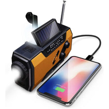 Load image into Gallery viewer, 2000mAh NOAA Emergency Weather Radio Portable Power Bank with Solar Charging