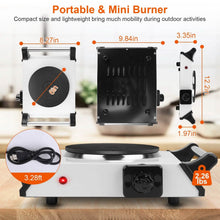 Load image into Gallery viewer, 2000W Electric Burner Portable Coil Heating Hot Plate Stove Countertop