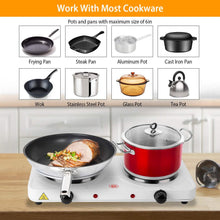Load image into Gallery viewer, 2000W Portable Double Electric Burner