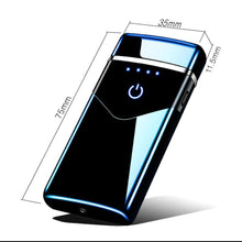 Load image into Gallery viewer, Modern Dual Arc USB Electric Touch Lighter LED ScreenTouch Fire Plasma Arc Lighter Windproof Metal Novelty Lighter Mens Gift In Elegant Gentlemen MEtal Lighter Style