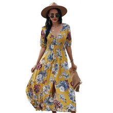 Load image into Gallery viewer, Fashion Casual Loose Party Short Sleeve Maxi Split Dress - Summer Dresses for Women