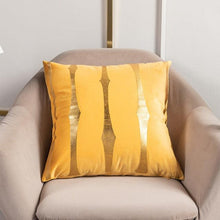 Load image into Gallery viewer, 2021 Fashion Striped Pillowcase Festival Home Bronzing Square Decorative Throw Pillow Cover With Gold Striped Cushion Cases Modern Luxury Pillowcases Cushion Cover Soft Fabric Pillow Cases Decorative 45x45CM