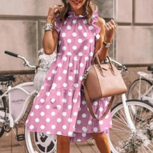 Load image into Gallery viewer, New Fashion Cute Stylish Dot Printed Sleeveless Women Dress - Fashion Dresses for women