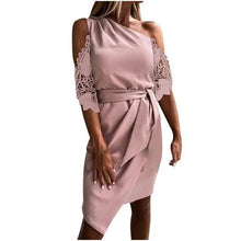 Load image into Gallery viewer, New Luxury Summer Women Casual Solid Strapless Lace Hollow out Dress - Summer Fashion Dresses for women