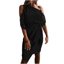 Load image into Gallery viewer, New Luxury Summer Women Casual Solid Strapless Lace Hollow out Dress - Summer Fashion Dresses for women