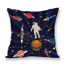 Load image into Gallery viewer, 2021 New Space Home Pillow Universe Sun Planet Pillows Decorative Throw Pillow Cover Universe Outer Space Planets Star Pillow Case Pillow Cushion Covers Decorative Pillow Spaceship Cover