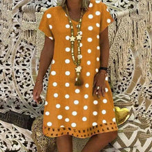Load image into Gallery viewer, Stylish Summer Dress Loose Ladies Orange Yellow Summer Dresses For Women - Women Cute Outfits