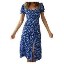 Load image into Gallery viewer, New Summer Fashion Floral Printed Square Neck Dress - Fashion Party Wear Dresses for women