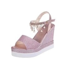 Load image into Gallery viewer, 2021 New Women Summer Sandals Studded Detail Luxury Shine Design Casual Womens Shoes