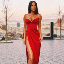 Load image into Gallery viewer, 2021 Top Fashion Summer Bodycon Spaghetti Strap Vintage Pleated Slim Party Dresses - Backless Mid Length Cute Summer Fashion Dresses