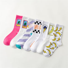 Load image into Gallery viewer, 2022 Black White Cotton Socks AB Side Don't Follow Me I'm Lost too Creative Unisex Casual Socks Daily For Men And Women