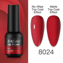 Load image into Gallery viewer, NEW TREND Modern fashion Red Gel Nail Polish For Nails Permanent UV LED 8ml Matte Glossy High Quality Fashion Design For Women and Ladies