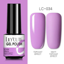 Load image into Gallery viewer, 2022 New Fashion Purple Womens Nail Gel 7ml Permanent UV LED Base Matte Glossy Luxury Colorful Effect Nail Gel for Women and Girls