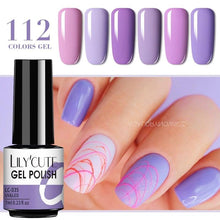 Load image into Gallery viewer, 2022 New Fashion Purple Womens Nail Gel 7ml Permanent UV LED Base Matte Glossy Luxury Colorful Effect Nail Gel for Women and Girls