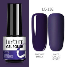 Load image into Gallery viewer, 2022 New Fashion Purple Womens Nail Gel 7ml Permanent UV LED Base Matte Glossy Luxury Colorful Effect Nail Gel for Women and Girls