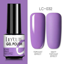 Load image into Gallery viewer, 2022 New Fashion Purple Womens Nail Gel 7ml Permanent UV LED Base Matte Glossy Luxury Colorful Effect Nail Gel for Women and Girls