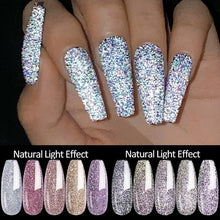 Load image into Gallery viewer, 2022 New Reflective Glitter Nail Gel 8ml Permanent UV/LED Glossy Effect Popular Diamond Nail Gel Design For Womens