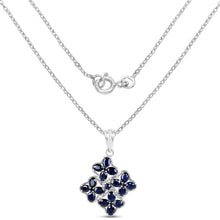 Load image into Gallery viewer, 3.68 Carat Genuine Blue Sapphire .925 Sterling Silver Pendant