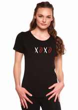 Load image into Gallery viewer, XOXO Women's Bamboo Sleeve Scoop Neck Graphic T-Shirt