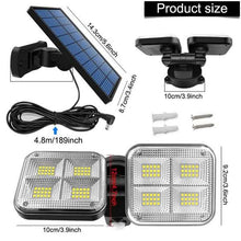Load image into Gallery viewer, 20W Super Bright Solar Lights 120 LED IP65 Waterproof