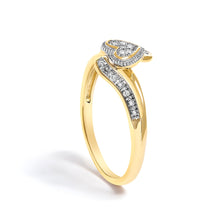 Load image into Gallery viewer, 10K Yellow Gold Diamond Accent Filigree Heart Promise Ring (I-J Color, I3 Clarity)- Size 7