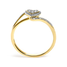 Load image into Gallery viewer, 10K Yellow Gold Diamond Accent Filigree Heart Promise Ring (I-J Color, I3 Clarity)- Size 7