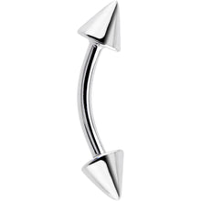 Load image into Gallery viewer, Solid 14k White GOLD CONE Eyebrow Ring 16G 5/16 3mm