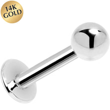 Load image into Gallery viewer, 14G 5/16 Solid 14k White Gold Labret Monroe- 4mm Ball