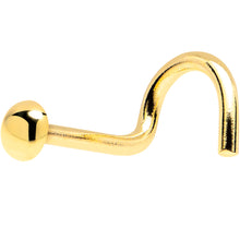 Load image into Gallery viewer, Solid 14K Yellow Gold Dome Nose Ring