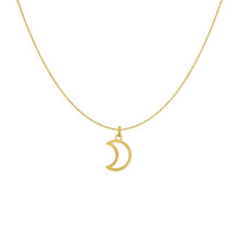 Load image into Gallery viewer, 14k Yellow Gold Necklace with Moon