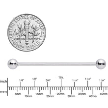 Load image into Gallery viewer, 14G STEEL BARBELL Body Jewelry 1.5 5mm