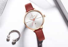 Load image into Gallery viewer, Women's Luxury Watch With Leather Belts Shiny Steel Case Scratch Resistant Glass Unique Design Perfect Gift