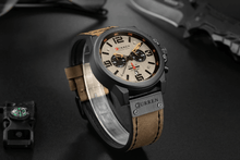 Load image into Gallery viewer, Retro Waterproof Watch With Chronometers Steel Case And Leather Belts Unique Design Excellent Look Perfect Gift For Your Man