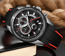 Load image into Gallery viewer, Men's Waterproof Modern Watch With Rubber Straps Multifunction Watches Unique Design Perfect Gift