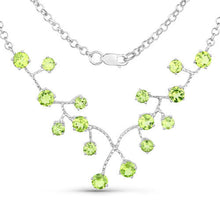 Load image into Gallery viewer, 6.00 Carat Genuine Peridot .925 Sterling Silver Necklace