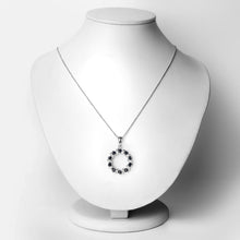 Load image into Gallery viewer, 1.30 Carat Genuine Blue Sapphire and White Topaz .925 Sterling Silver Pendant