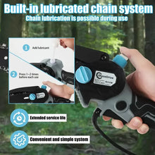 Load image into Gallery viewer, 21V 4-6 Inch Cordless Chainsaw Kit with Built-in Lubrication, Battery and Charger
