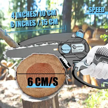 Load image into Gallery viewer, 21V 4-6 Inch Cordless Chainsaw Kit with Built-in Lubrication, Battery and Charger