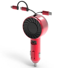 Load image into Gallery viewer, 21W 3-in-1 Retractable Car Phone Charger