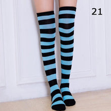 Load image into Gallery viewer, 22 Colors Sweet Cute Girls Over Knee Long Printed Thigh High Cotton Socks Plus Size Over knee Socks for Women