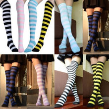 Load image into Gallery viewer, 22 Colors Sweet Cute Girls Over Knee Long Printed Thigh High Cotton Socks Plus Size Over knee Socks for Women