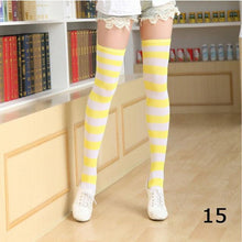 Load image into Gallery viewer, 22 Colors Sweet Cute Girls Over Knee Long Printed Thigh High Cotton Socks Plus Size Over knee Socks for Women