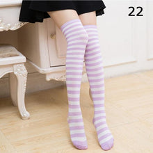 Load image into Gallery viewer, 22 Colors Sweet Cute Girls Over Knee Long Printed Thigh High Cotton Socks Plus Size Over knee Socks for Women