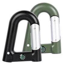 Load image into Gallery viewer, 2200 mAh Powerbank with Emergency Flashlight Compass Carabiner-Shaped