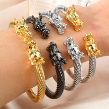 Load image into Gallery viewer, Double Dragon Copper Bracelet β Rock & Hip-Hop Style, Unisex